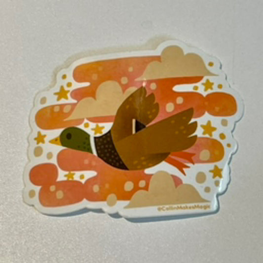 Sky (duck flying) Vinyl Sticker