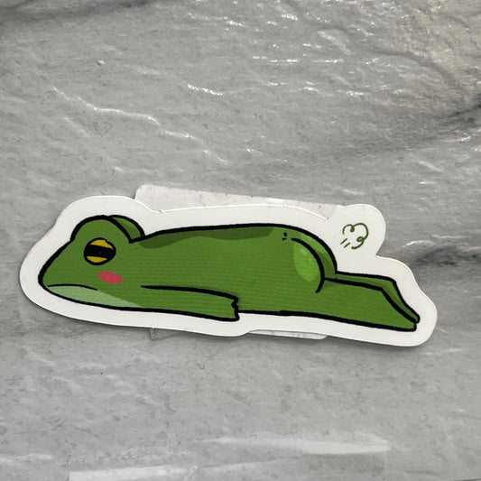 Lazy Frog Sticker