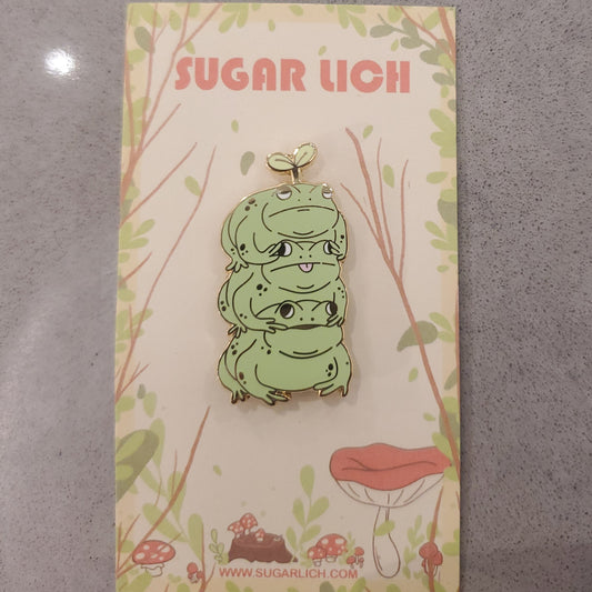 Tower of Frog Enamel Pin