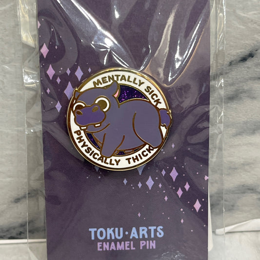 Thicc Hippo Enamel Pin