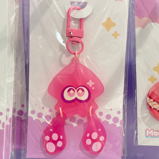 Pink Squid Charm