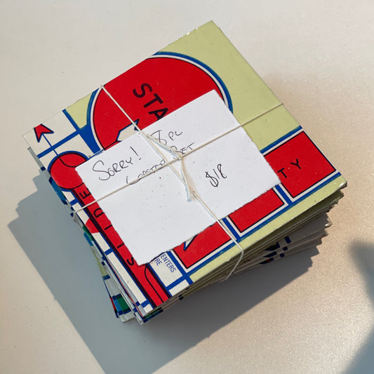 Sorry! 8pc Coaster Set