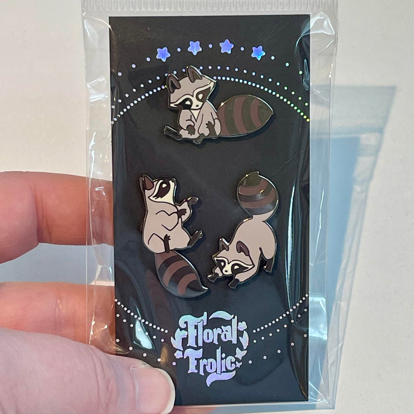 Pin Set Raccoons Natural