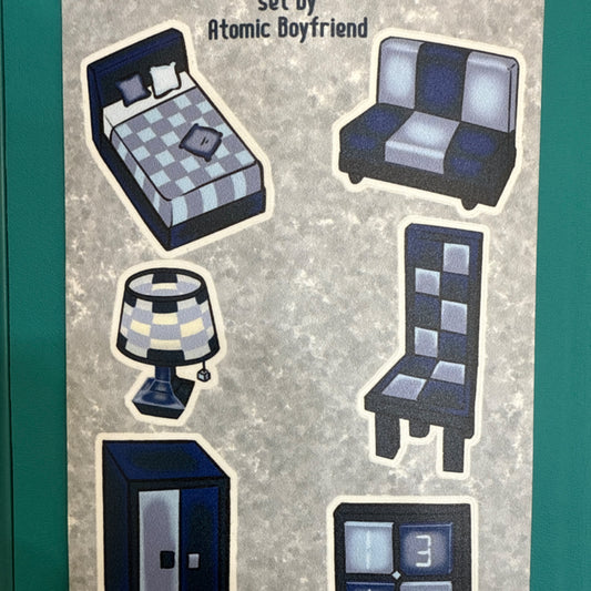 Modern Furniture Set Sticker Sheet
