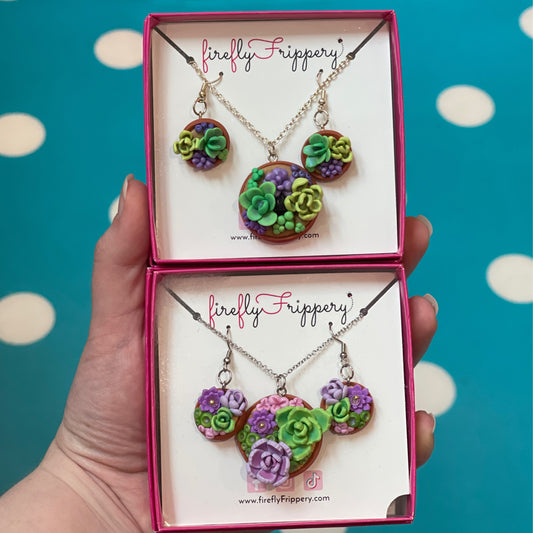 Succulent Jewelry Set