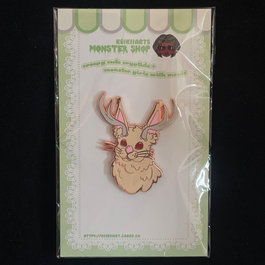 Jackalope Pin (Tan)