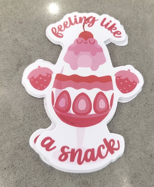 feeling like a snack sticker