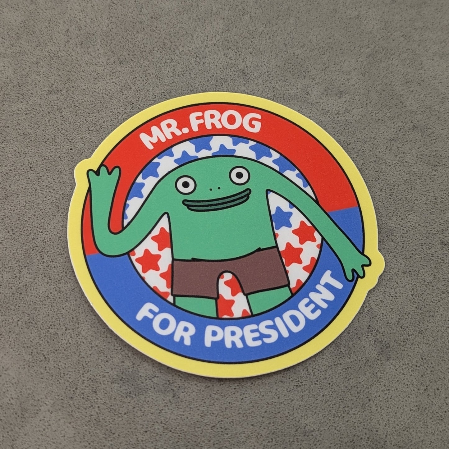 President Frog Sticker