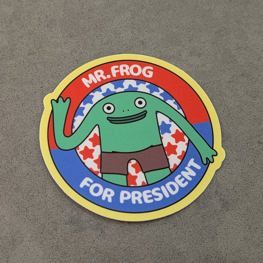 President Frog Sticker