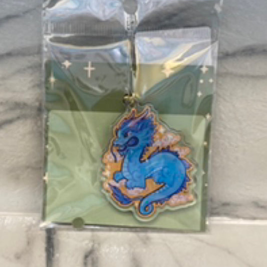 dragon blue keychain
