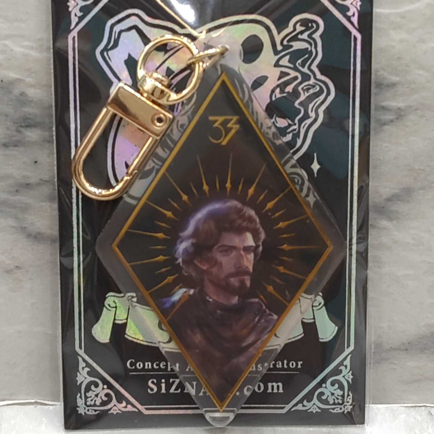Gustave Gold Foiled Keychain