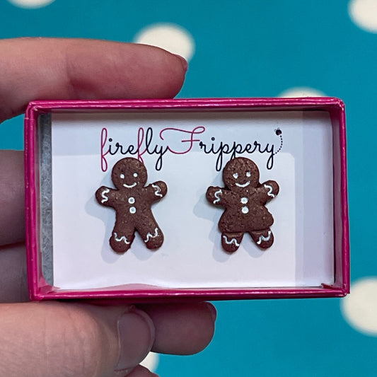 Gingerbread Boy & Girl Studs