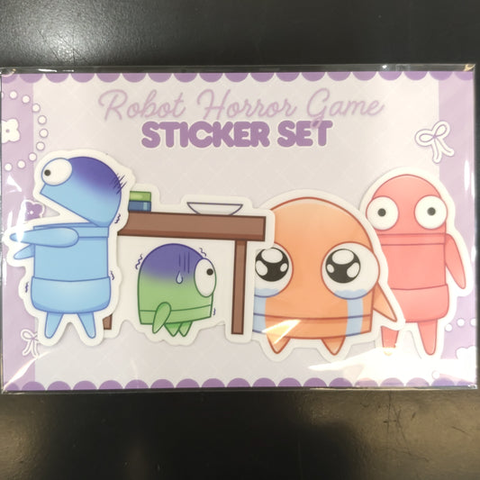 Robot Horror Game Sticker Set