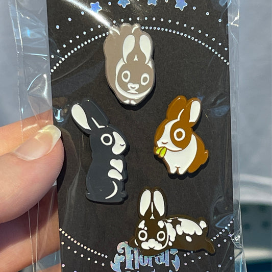 Pin Set Spotty Bunnies