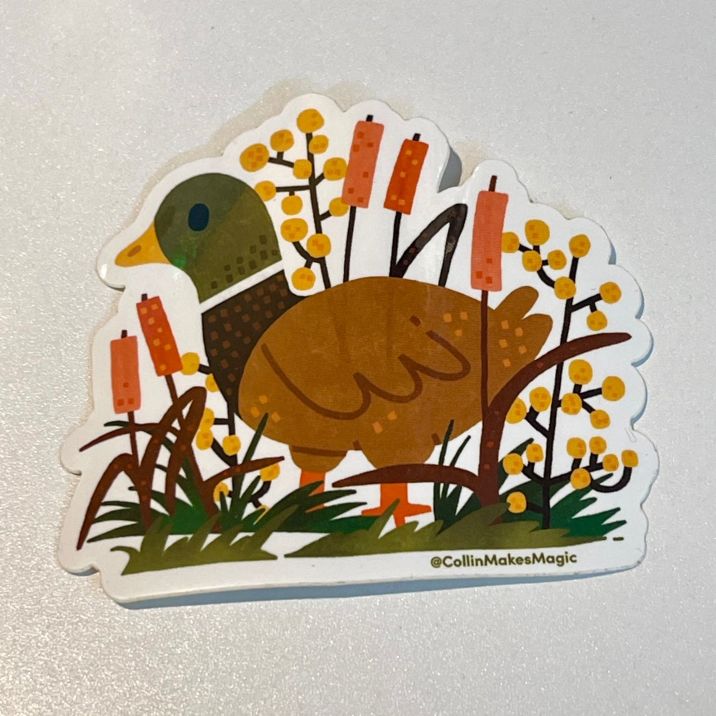 Grass (duck standing)Vinyl Sticker