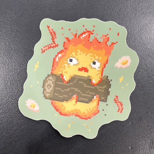 8-bit Calcifer Sticker