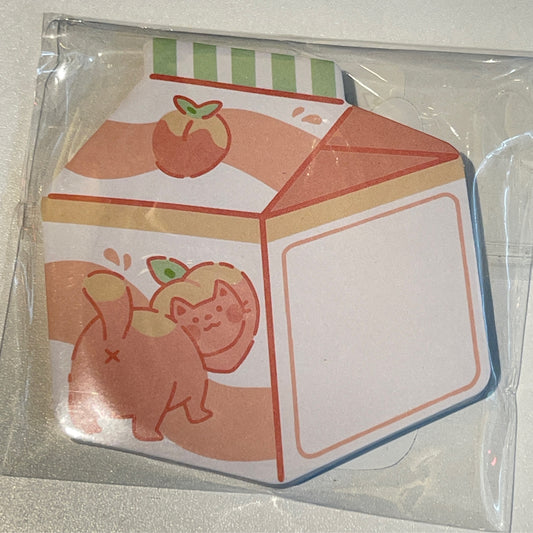 Peach Tea Cat Sticky Notes