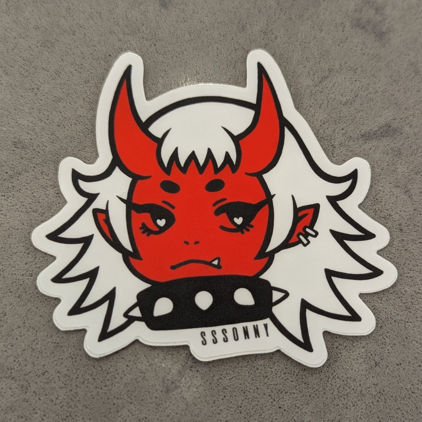 Red Oni Punk Sticker