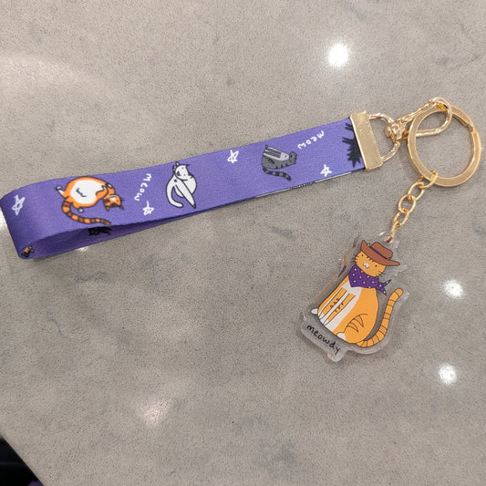 Meowdy Keychain Lanyard
