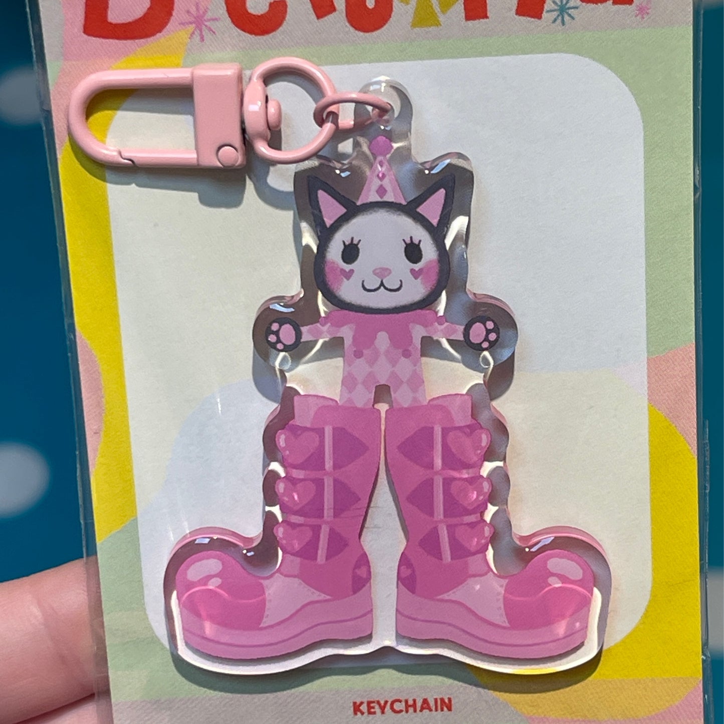 Clown Cat Keychain