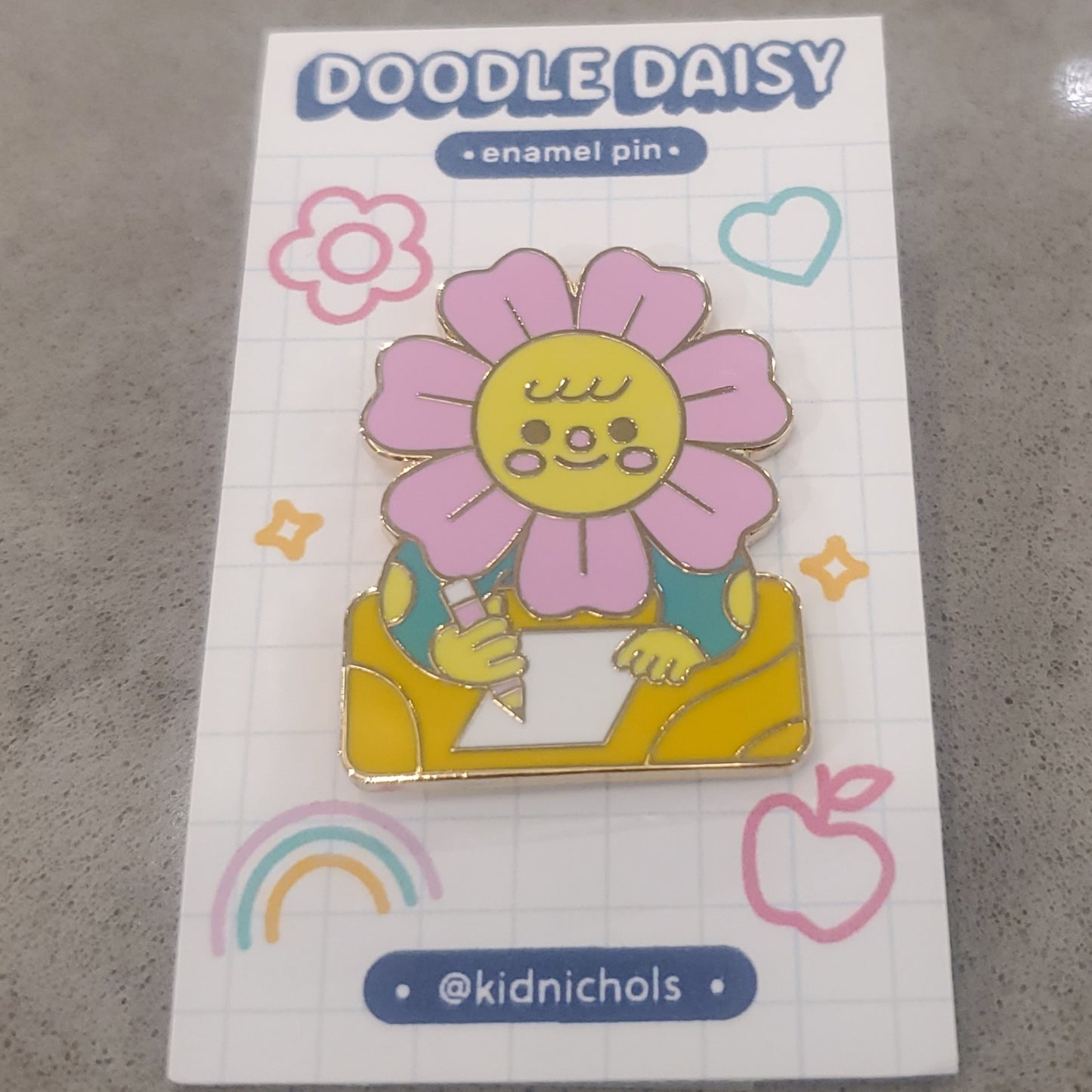 Doodle Daisy Enamel Pin
