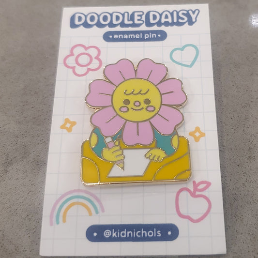 Doodle Daisy Enamel Pin