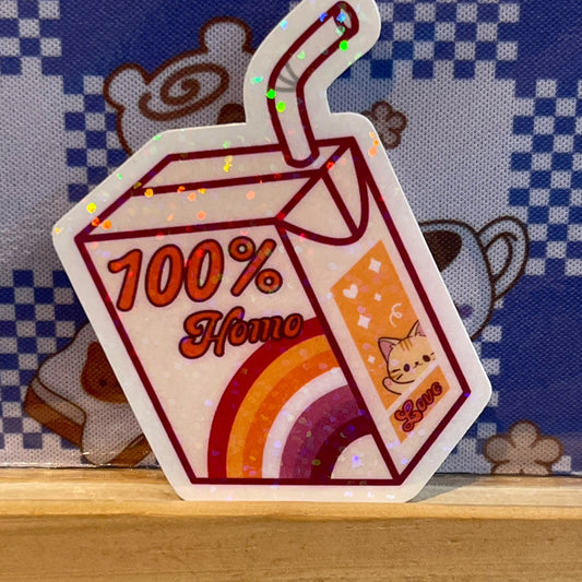 Lesbian Homo Juice Sticker
