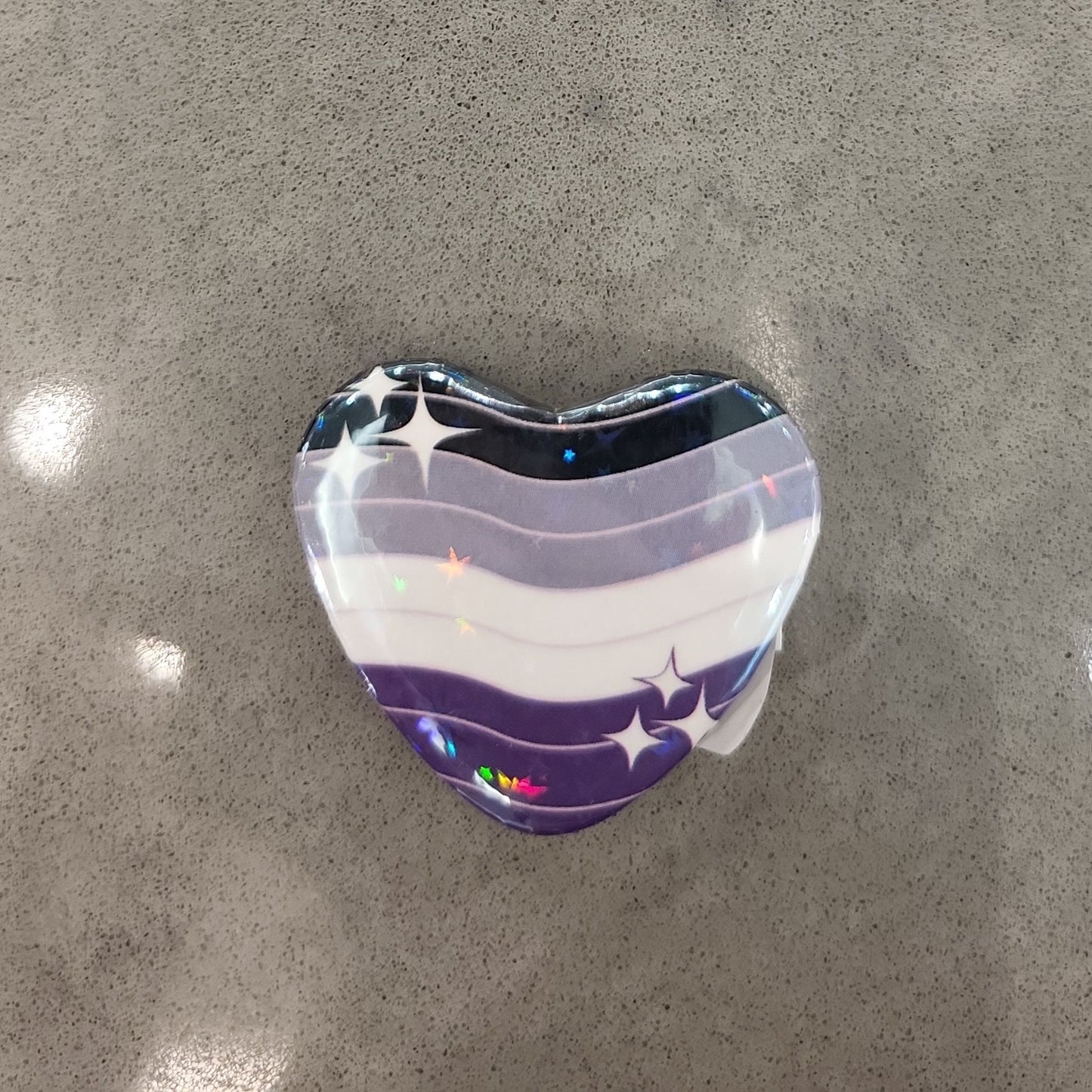 Mini Heart Pride Flag Buttons