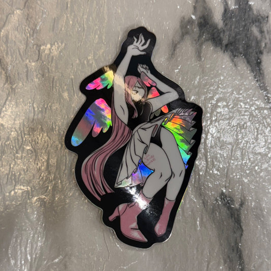 Pink Groovin Angel Sticker