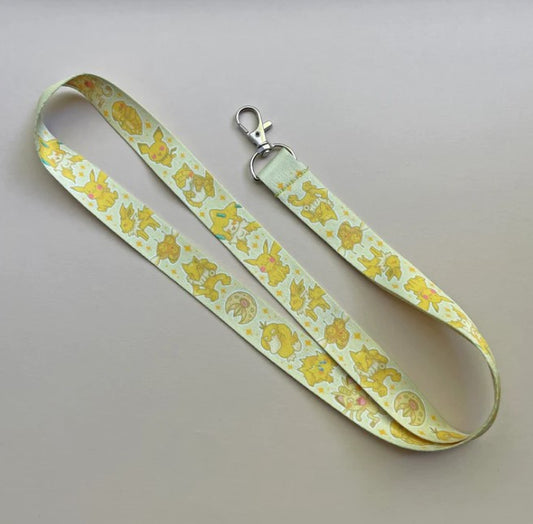 Yellow Pokemon Lanyard