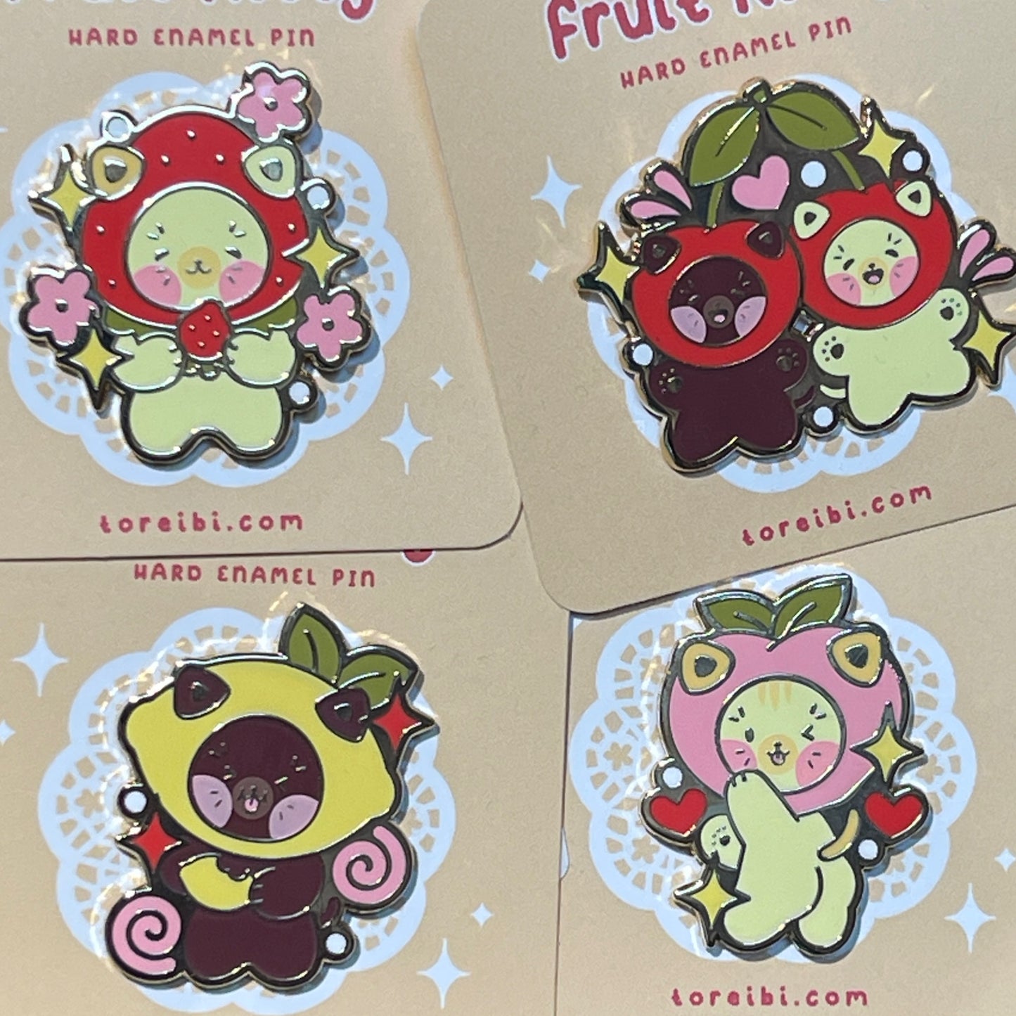 Fruit Kitty Enamel Pin