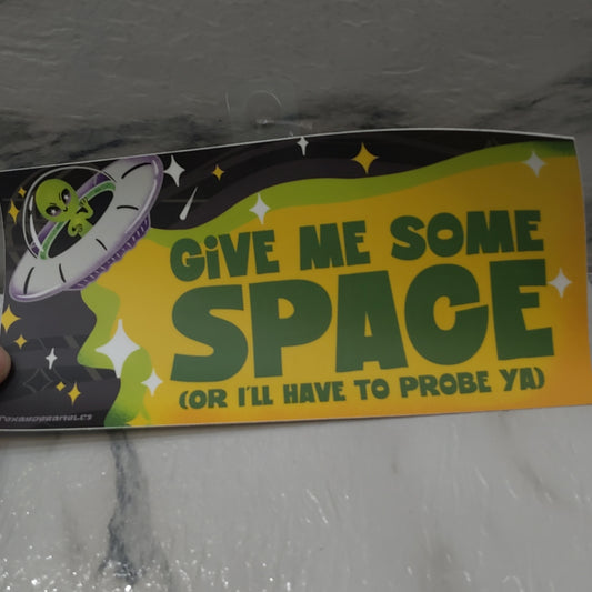 alien space bumper sticker