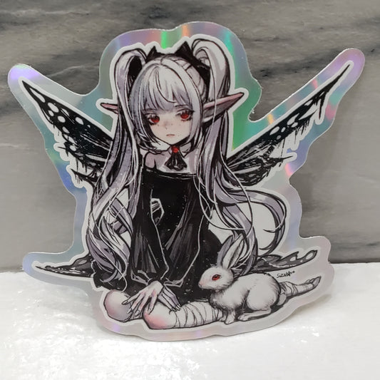 Fairy Rabbit Holographic Sticker