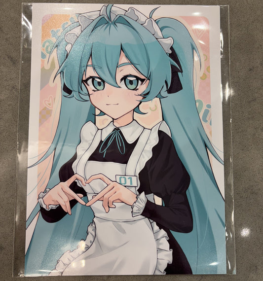 Maid Miku Art Print