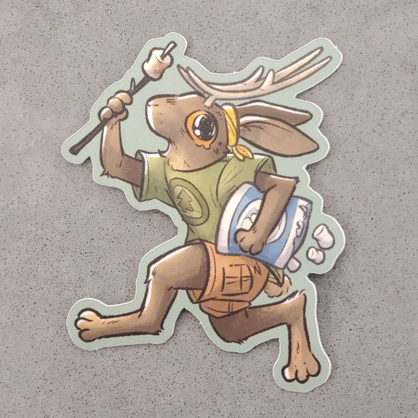 Jackalope Camper Sticker