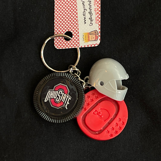 Buckeye Helmet Keychain