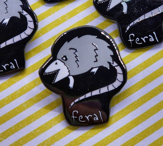 Feral Enamel Pin